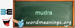 WordMeaning blackboard for mudra